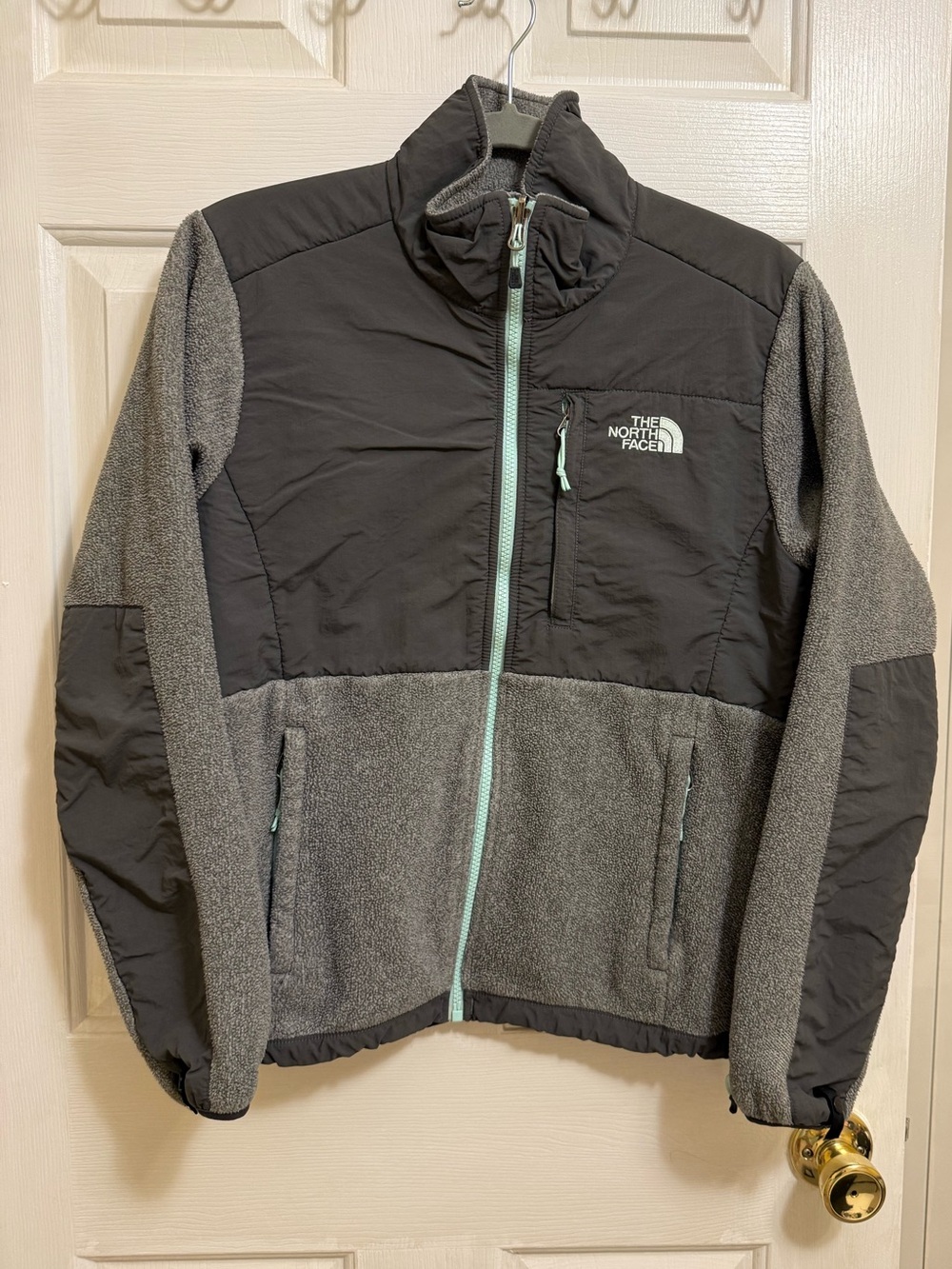 The North Face Women’s Gray Fleece Jacket with Black Panels